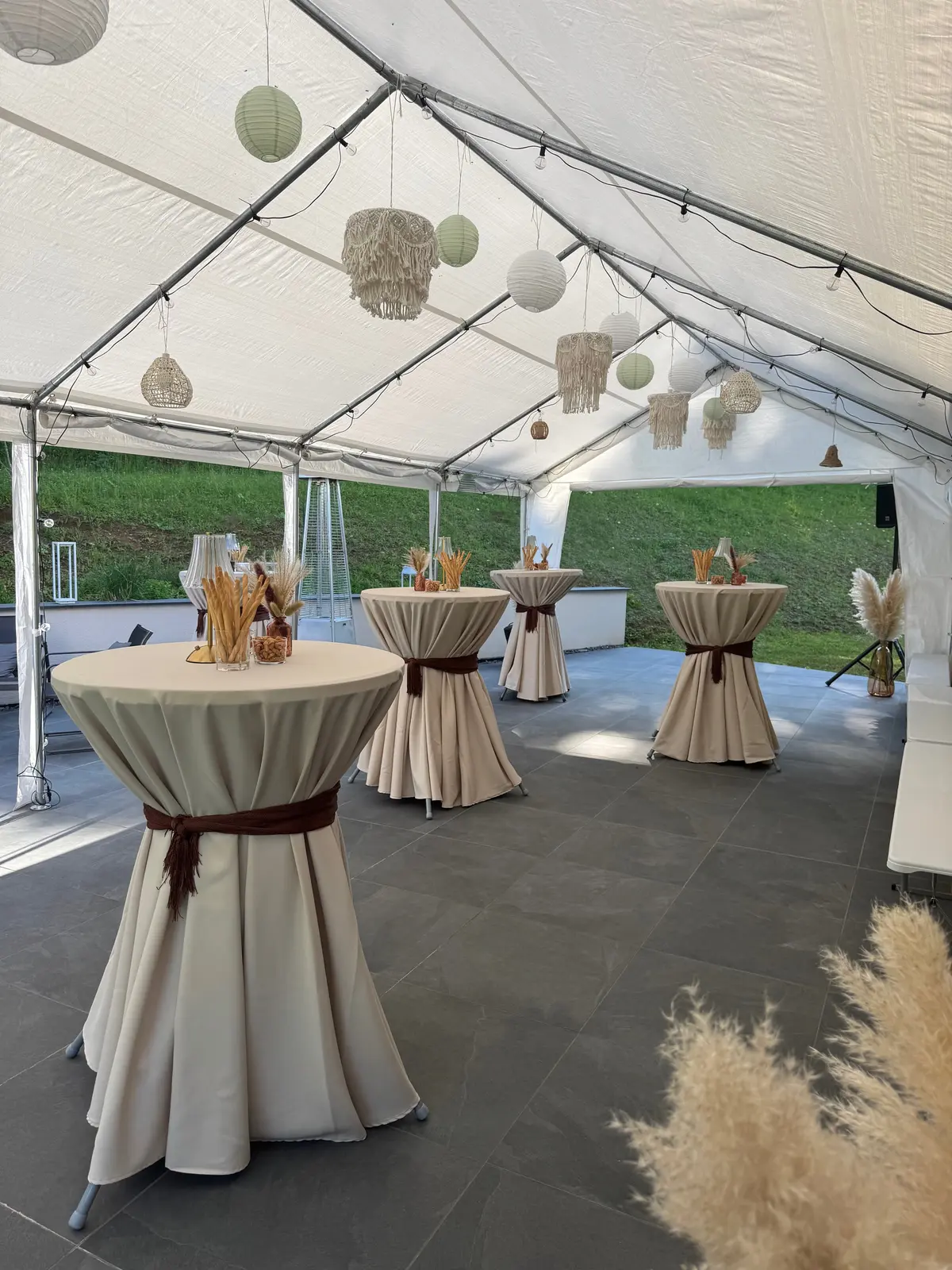Barnum installé pour un anniversaire